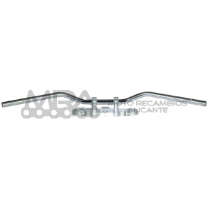 MANILLAR TRW ACERO 22 mm SUPERBIKE SPORT PLATEADO