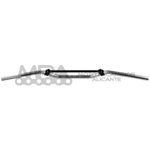 MANILLAR TRW ALUMINIO 22mm OFF-ROAD PLATA MEDIUM