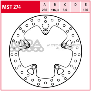 DISCO FRENO TRW MST274
