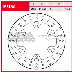 DISCO FRENO TRW MST283