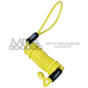 CABLE RECORDATORIO ABUS AMARILLO BLOQUEO DISCO