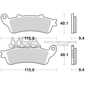 PASTILLA FRENO SBS DEL. SINT. HONDA PANTHEON 125