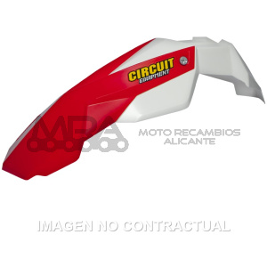 GUARDABARROS DELANTERO CIRCUIT STEALTH BLANCO/ROJO