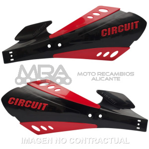 PARAMANOS CIRCUIT SX BICOMPONENTE NEGRO-ROJO