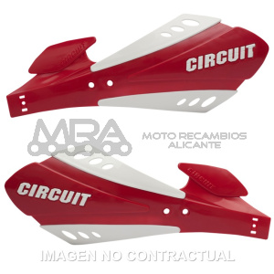 PARAMANOS CIRCUIT SX BICOMPONENTE BLANCO-ROJO