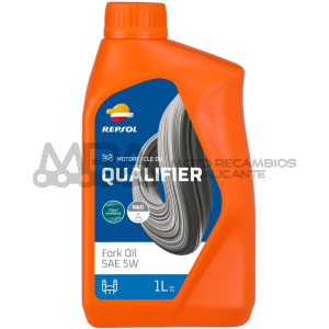BOTELLA REPSOL QUALIFIER FORK OIL SAE 5W 1L