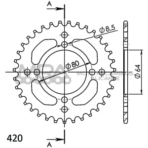 CORONA SUPERSPROX ALUMINIO YAMAHA 420 x 35