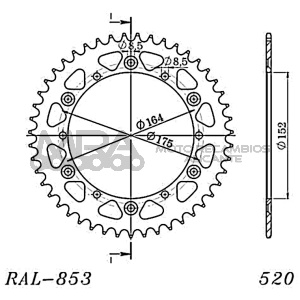 CORONA SUPERSPROX ALUMINIO YAMAHA 520 x 52
