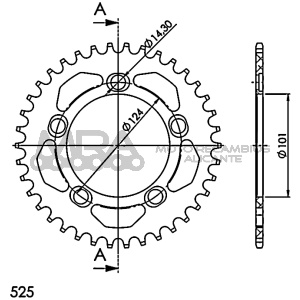 CORONA SUPERSPROX ALUMINIO KTM 525 x 37