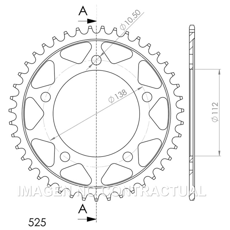 CORONA SUPERSPROX ACERO YAMAHA 525 X 45