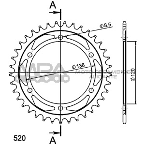 CORONA SUPERSPROX ACERO YAMAHA 520 x 37