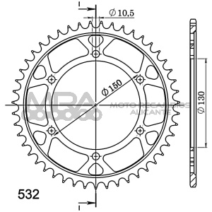 CORONA SUPERSPROX ACERO YAMAHA 532 x 47