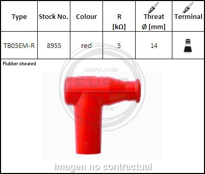 PIPA DE BUJIA NGK TB05EM-R