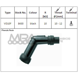 PIPA DE BUJIA NGK VD10F