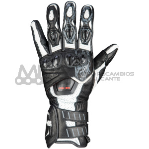 GUANTES SPORT IXS NEGRO-BLANCO RS-200 3.0 TALLA L