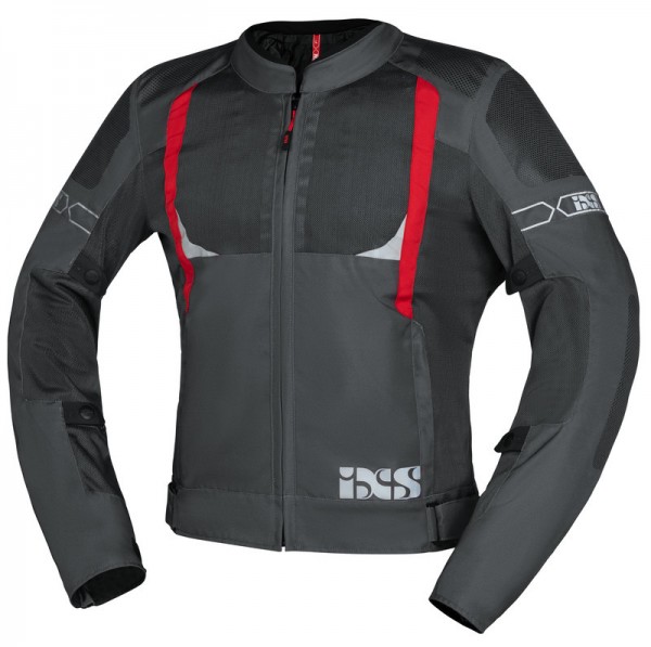 CHAQUETA IXS TRIGONIS GRIS OSCURO/GRIS/ROJO L