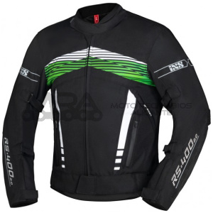 CHAQUETA SPORT IXS NEGRO/BLANCO/VERDE NEON RS-400-