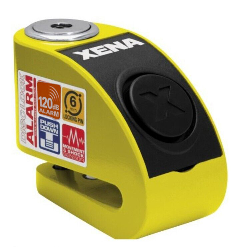 ANTIRROBO DISCO XENA XZZ6 CON ALARMA AMARILLO