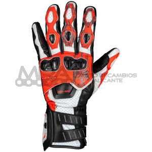 GUANTES SPORT IXS NEGRO-BLANCO-ROJO RS-200 3.0 S